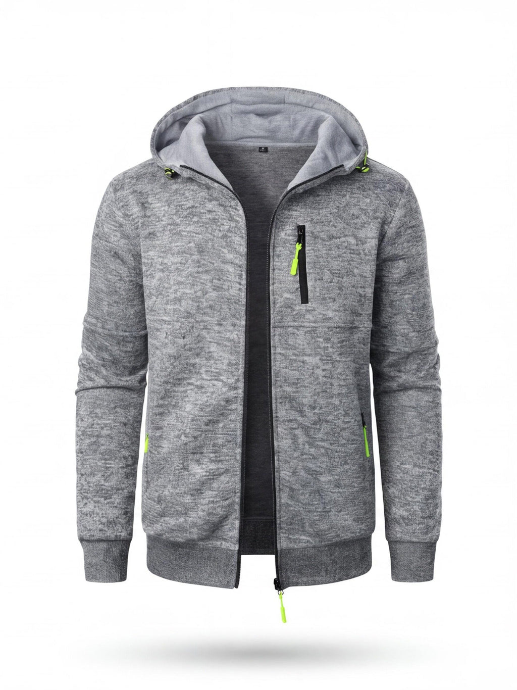 Full-Zip Hooded Work Sweatshirt with Zippered Pockets
