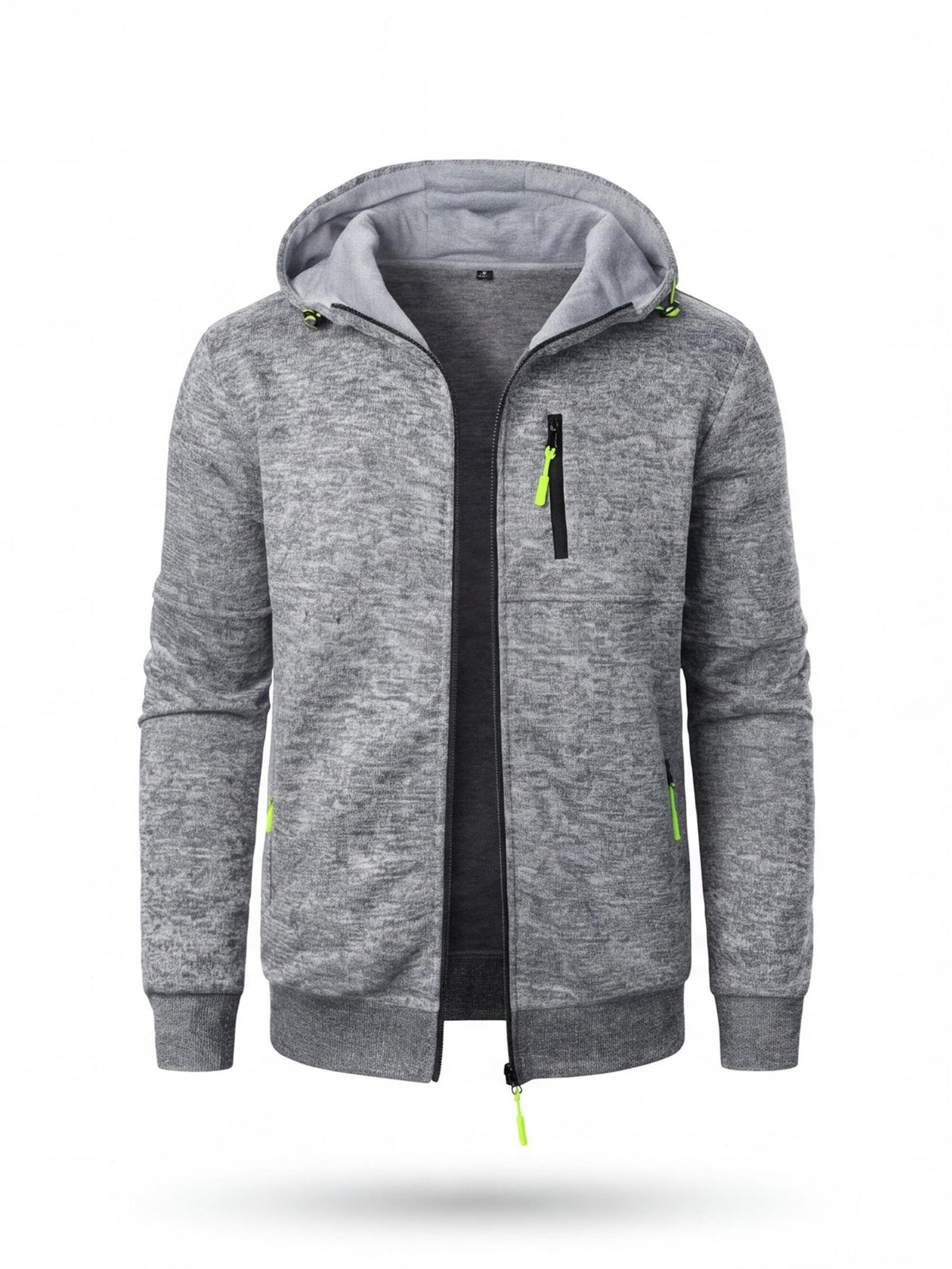 Full-Zip Hooded Work Sweatshirt with Zippered Pockets