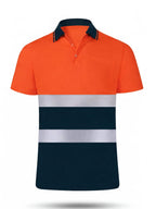 Hi-Vis Reflective Quick-Dry Short-Sleeve Work Polo