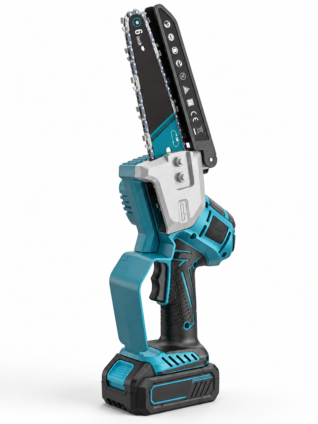 6-Inch Cordless Mini Chainsaw Pruning Kit with Two Batteries