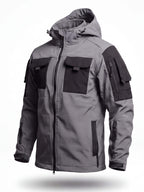 Fleece-Lined Windproof Multi-Pocket Work Jacket