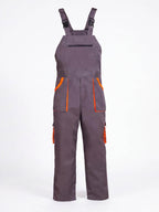 Multi-Pocket Work Bib Overalls with Zippered Chest Pocket