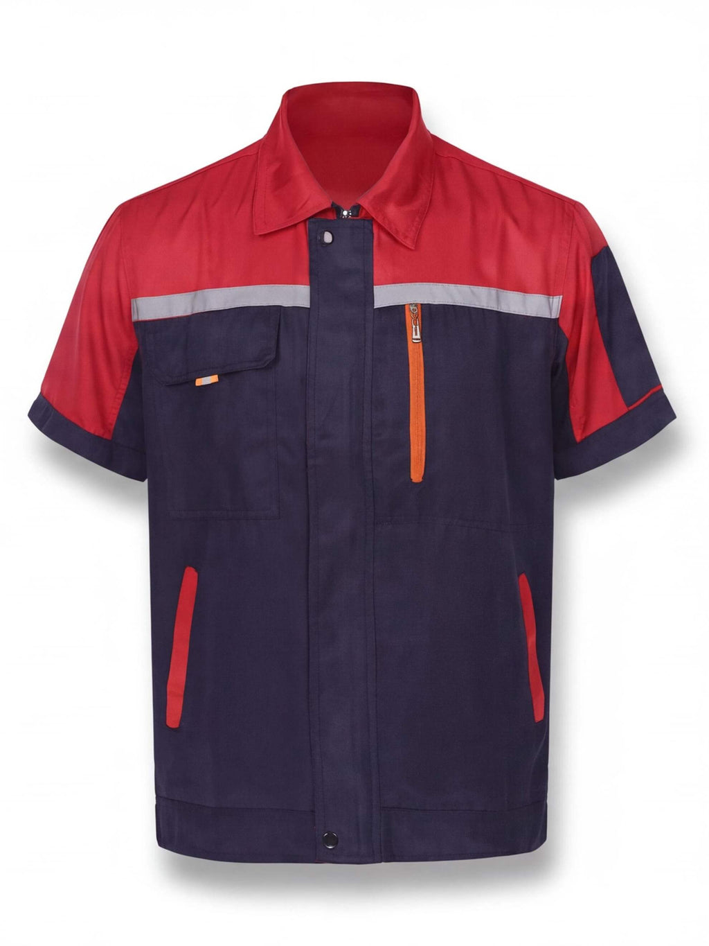 Short-Sleeve Multi-Pocket Mechanic Work Shirt