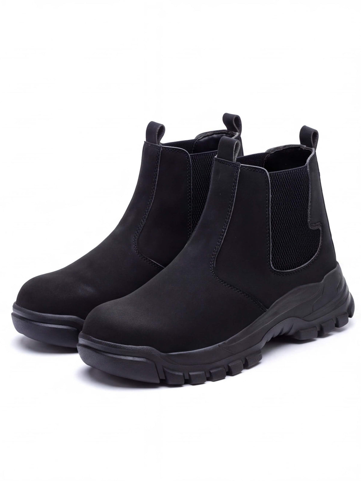Rotating-Button Steel-Toe Anti-Puncture Work Shoes