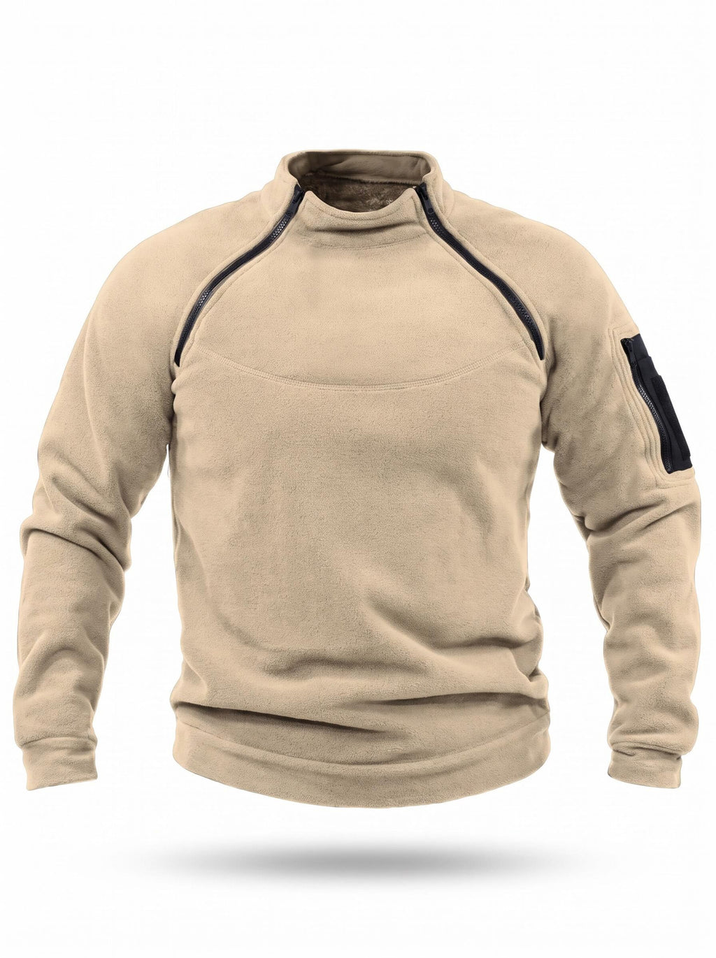 Warm Windproof Fleece Quarter-Zip Work Pullover