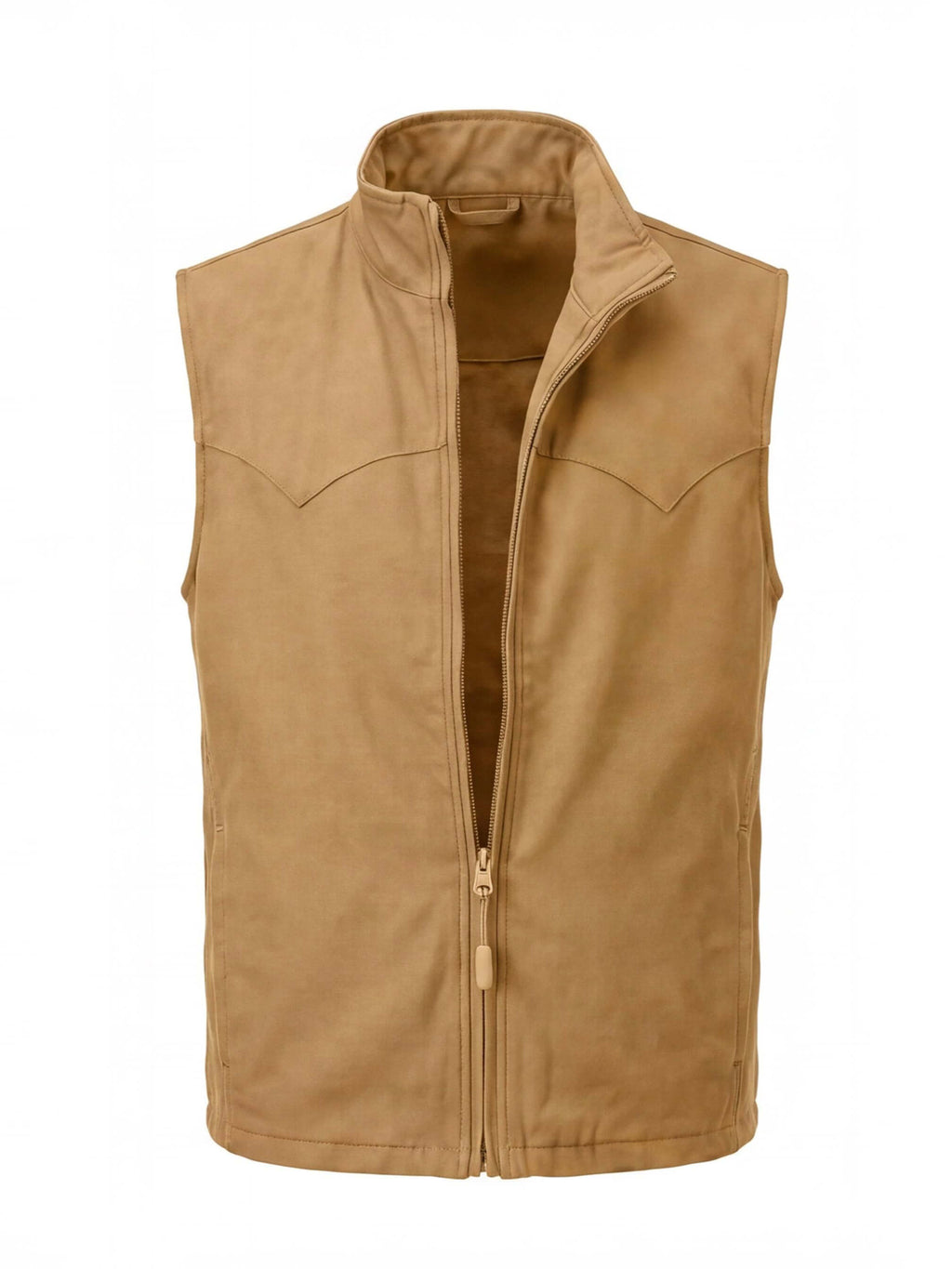 Sleeveless Zip Work Vest with Pockets
