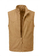 Sleeveless Zip Work Vest with Pockets