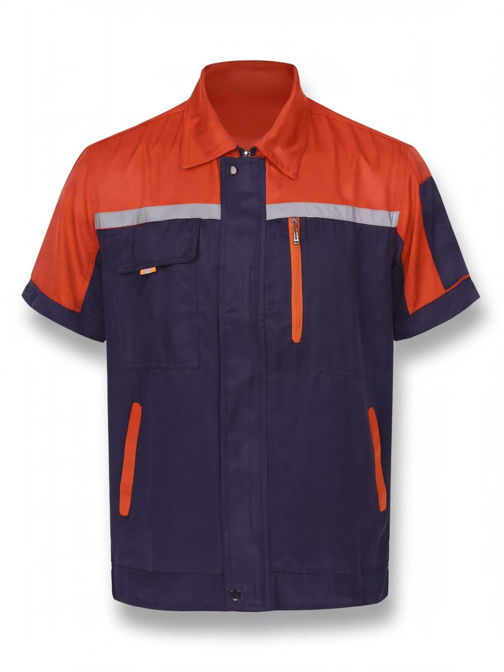 Short-Sleeve Multi-Pocket Mechanic Work Shirt