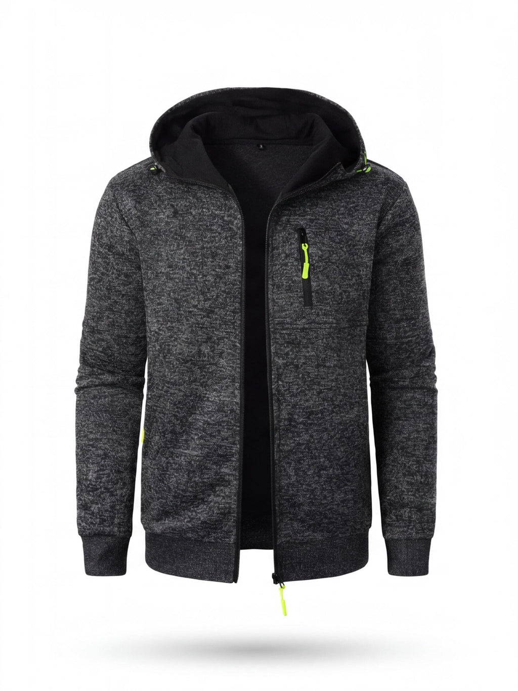 Full-Zip Hooded Work Sweatshirt with Zippered Pockets