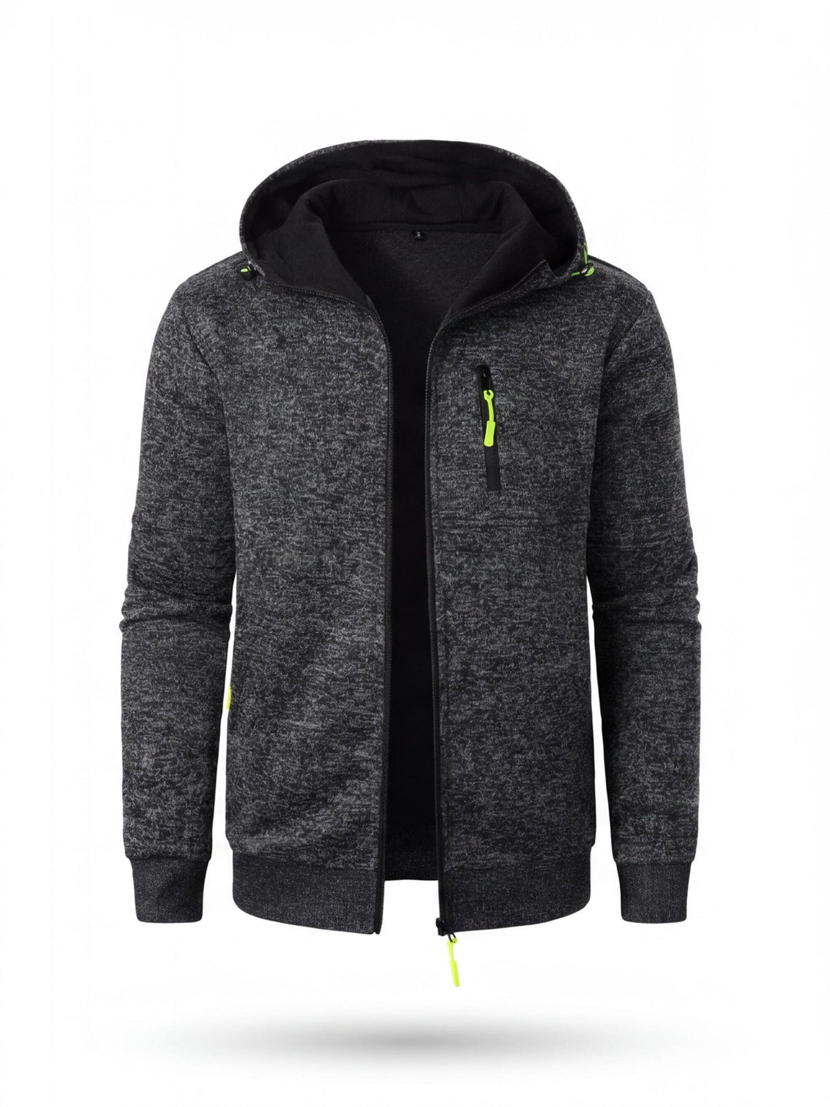 Full-Zip Hooded Work Sweatshirt with Zippered Pockets