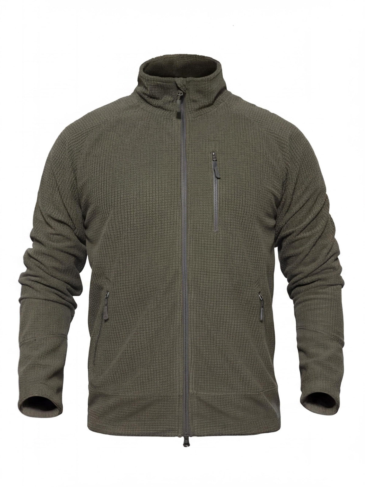 Lightweight Grid Fleece Work Jacket for Cold Weather