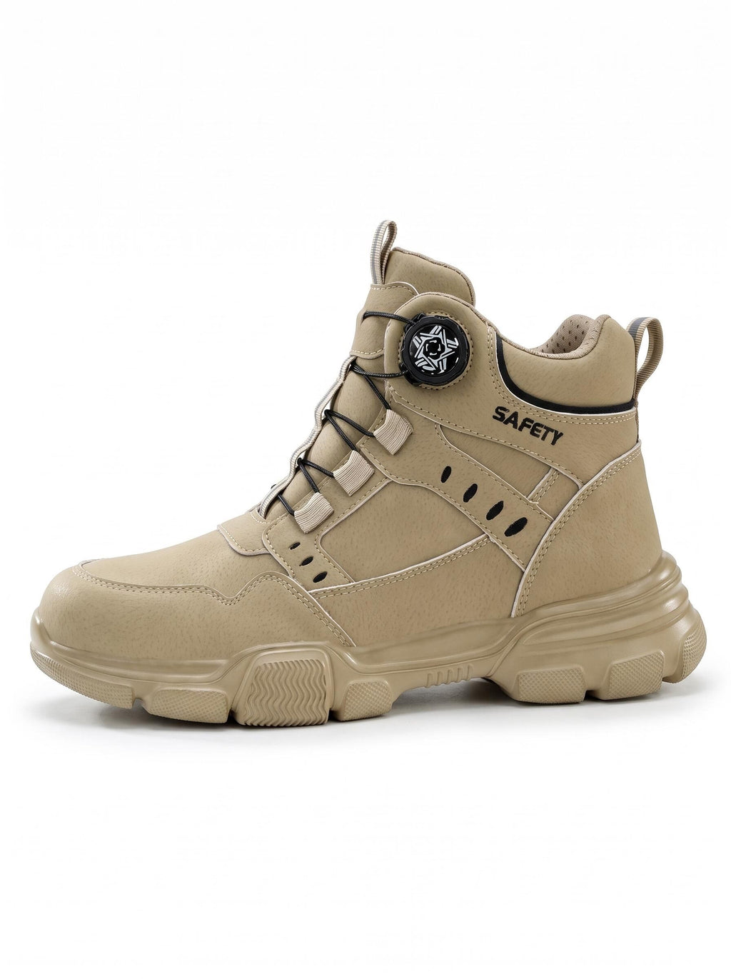 Rotating-Dial Steel Toe Puncture-Resistant Work Shoes