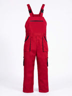 Multi-Pocket Work Bib Overalls with Zippered Chest Pocket