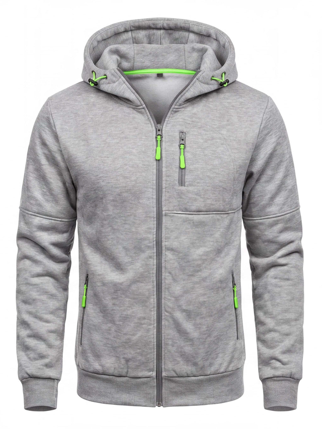 Slim-Fit Full-Zip Work Hoodie with Zip Pockets