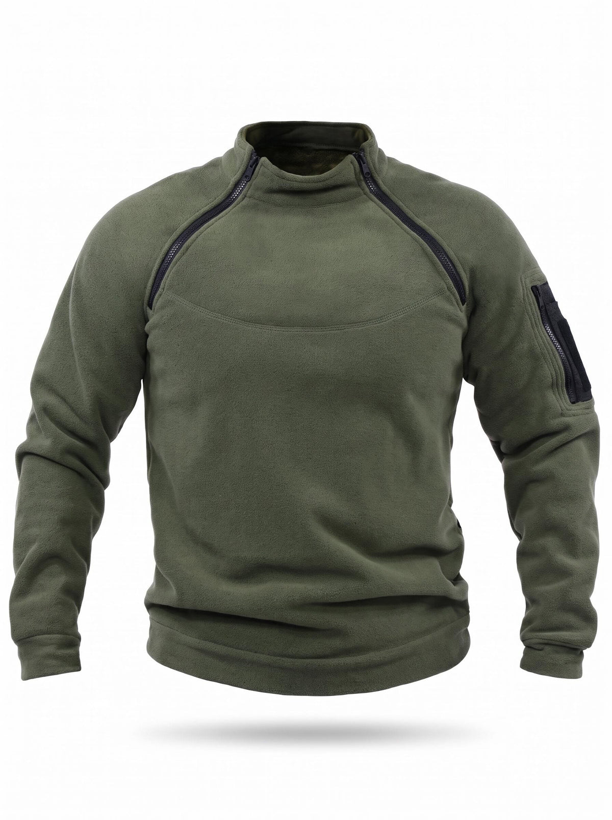 Warm Windproof Fleece Quarter-Zip Work Pullover