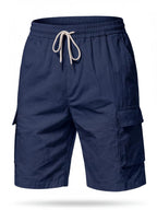 Breathable Summer Cargo Work Shorts with Drawstring Waist