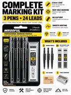 3-Pack 2.8mm Deep-Hole Carpenter Pencils with Refills