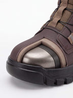 Rotating-Button Steel-Toe Anti-Puncture Work Shoes