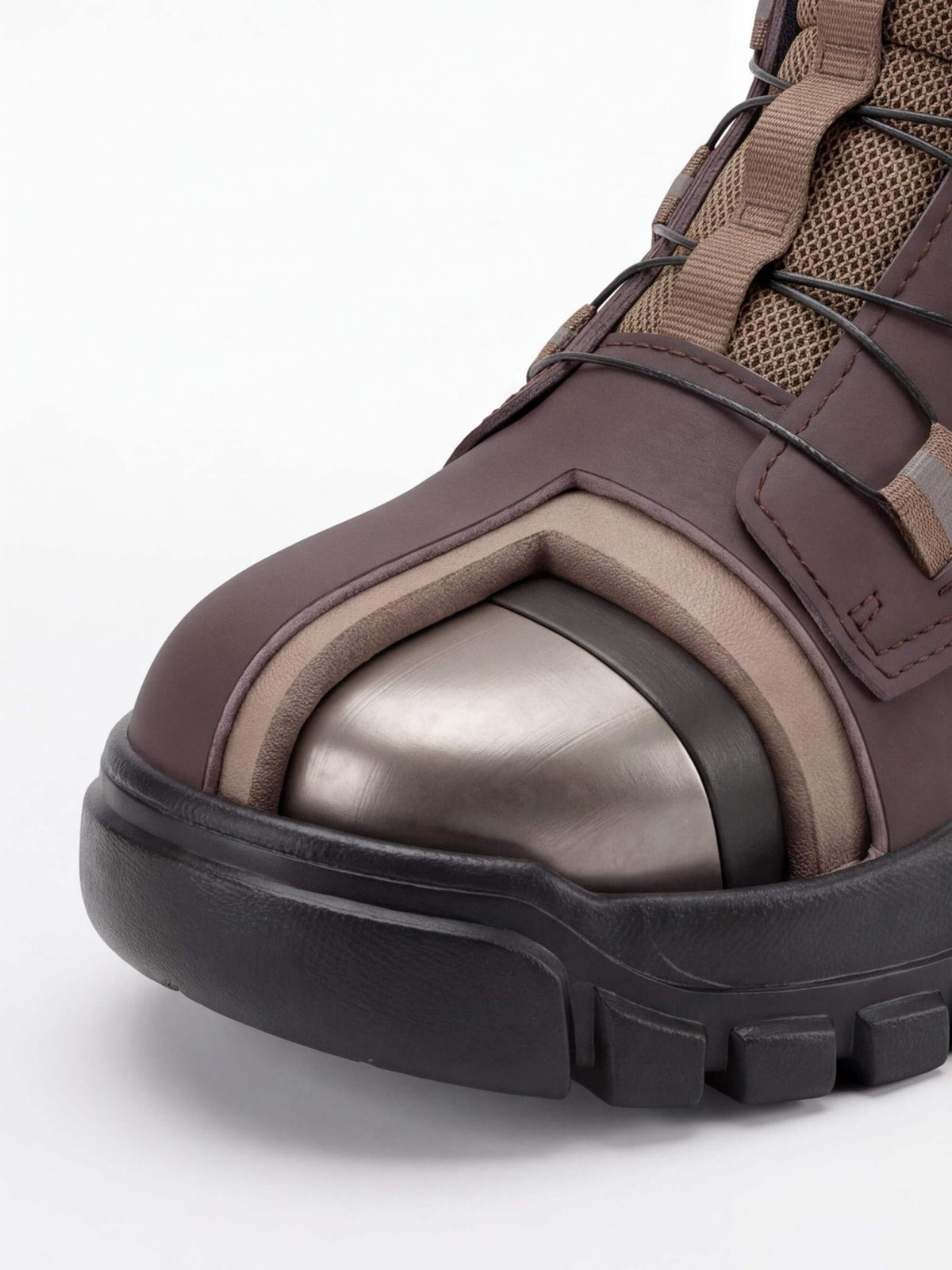 Rotating-Button Steel-Toe Anti-Puncture Work Shoes