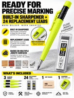 3-Pack 2.8mm Deep-Hole Carpenter Pencils with Refills