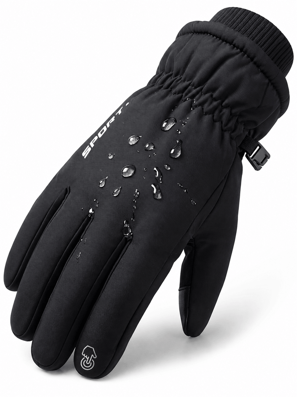 Plush-Lined Windproof Touchscreen Winter Work Gloves