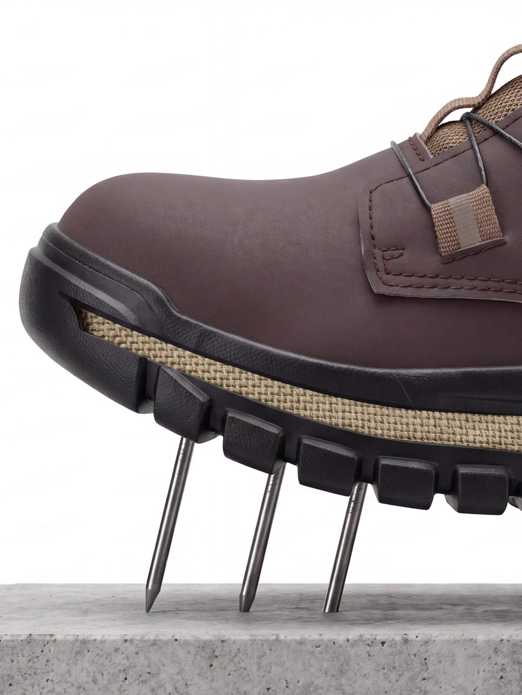 Rotating-Button Steel-Toe Anti-Puncture Work Shoes