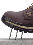 Rotating-Button Steel-Toe Anti-Puncture Work Shoes